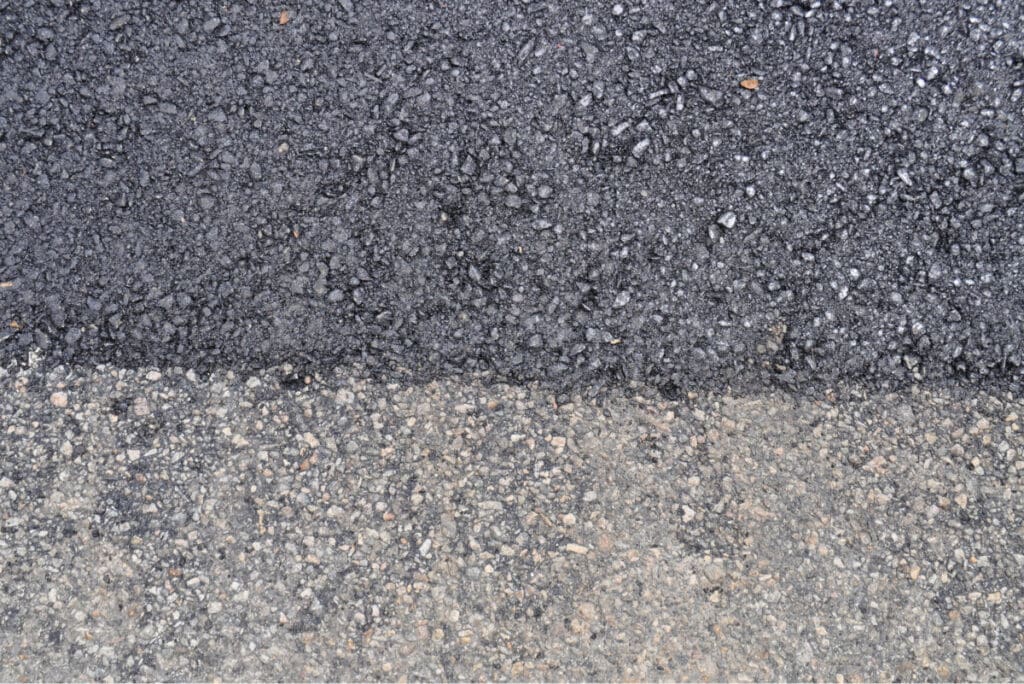 infrared asphalt repair close up