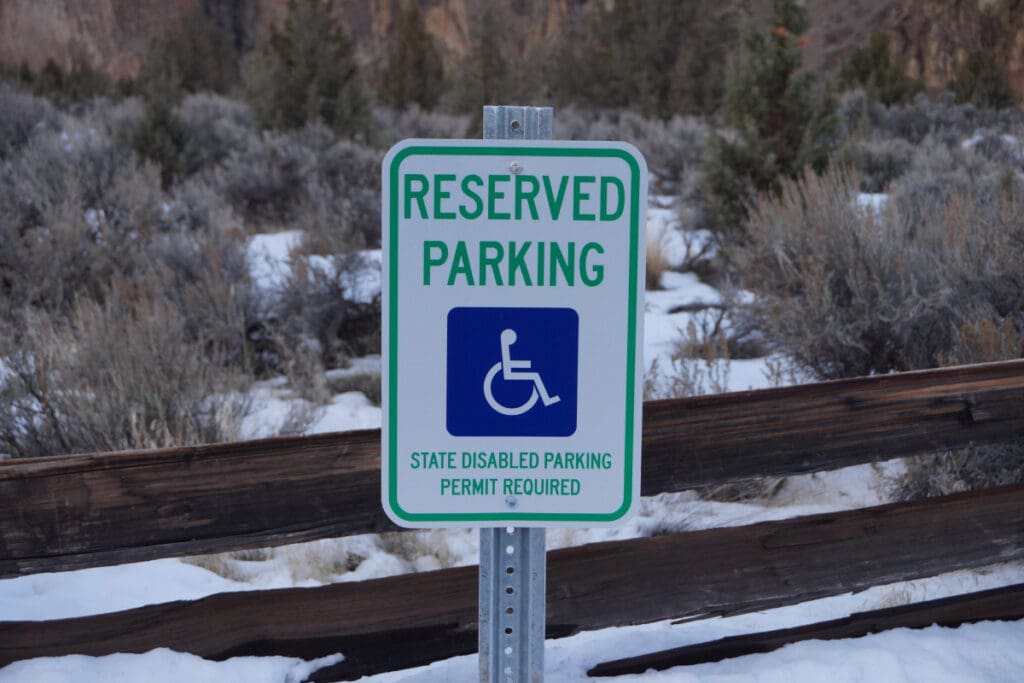 reserved parking signage