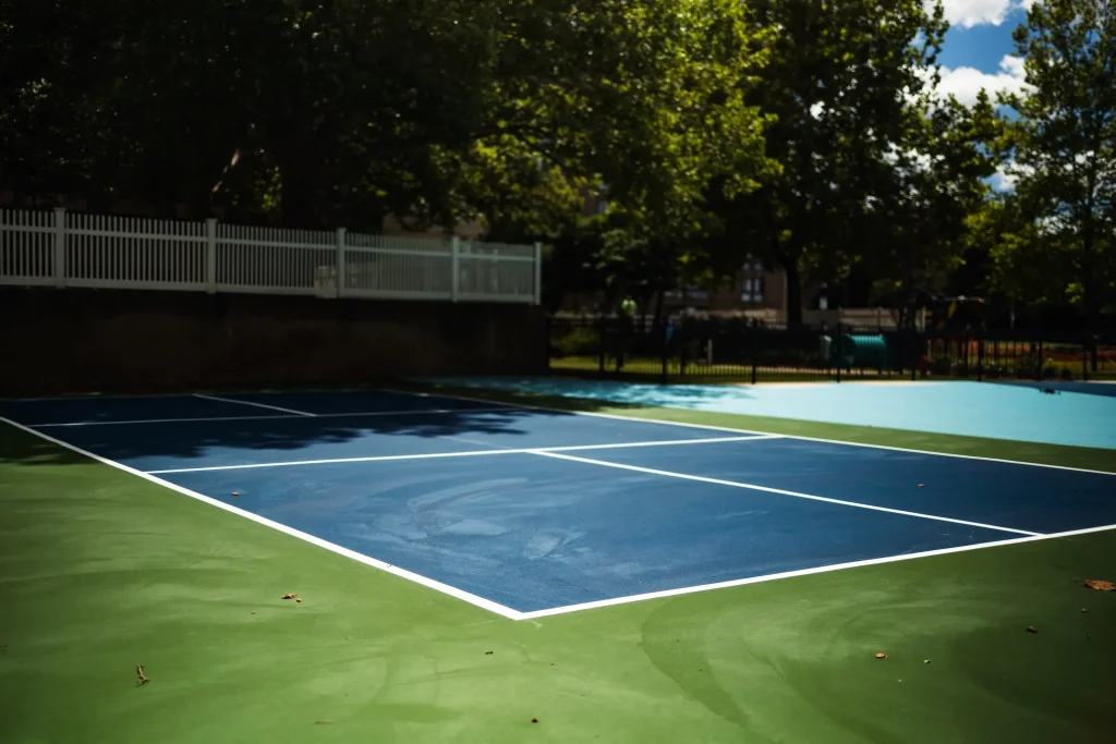 finished tennis court