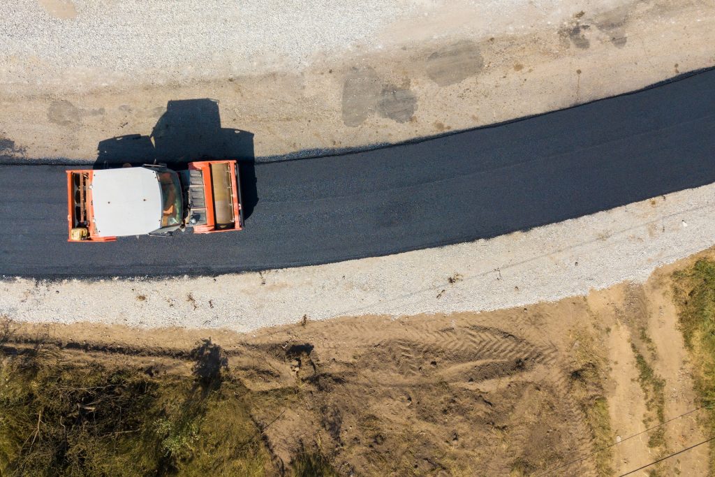 Aerial View of Paving Project in Orlando, FL