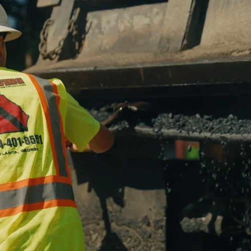 back of a pks paving employee