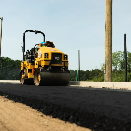 Blackjack Paving on site paving road in Maryland.