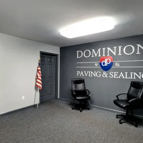 Interior of Dominion Paving office.