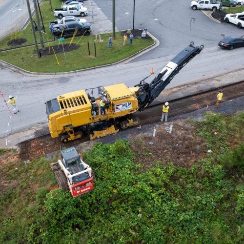 Major League Milling on site at commercial milling project in Georgia.
