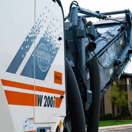 Close up of Major League Milling's truck.