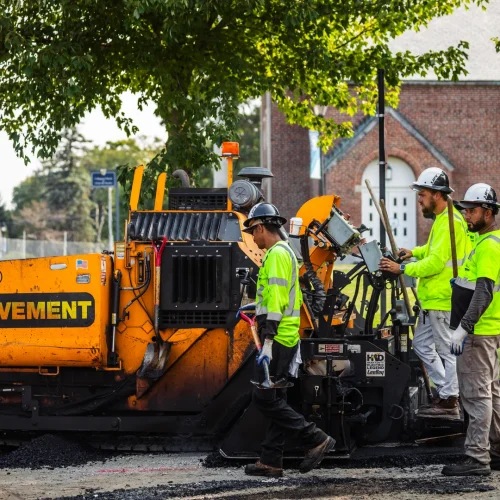U.S. pavement workers in andover, ma