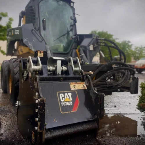 National Pavement Partners working on commercial job site.