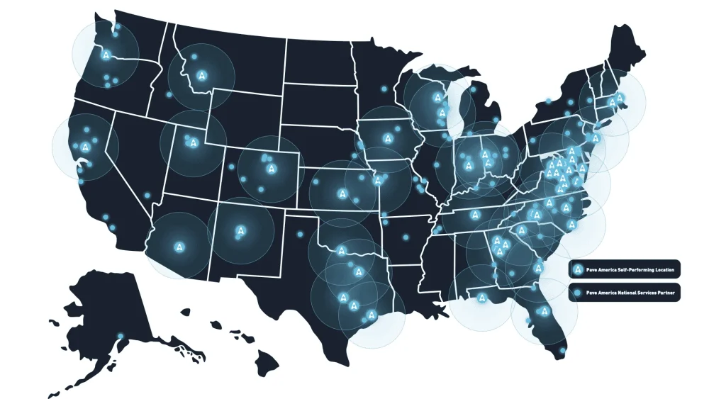 pave america location map