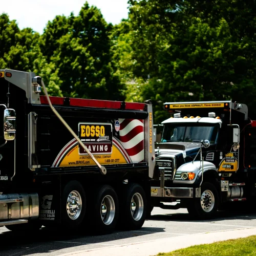 eosso brothers paving trucks