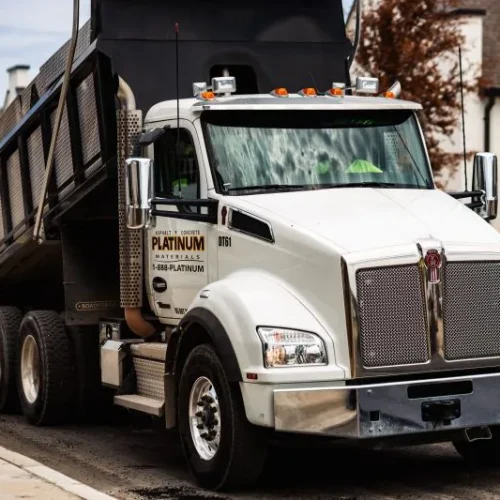 Platinum Paving truck.