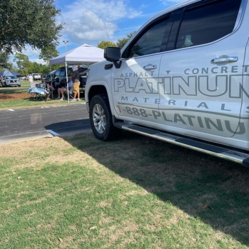 Platinum Paving branded truck.