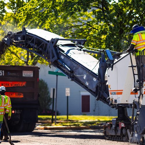 Pro-Pave, Inc. milling machine on job site.