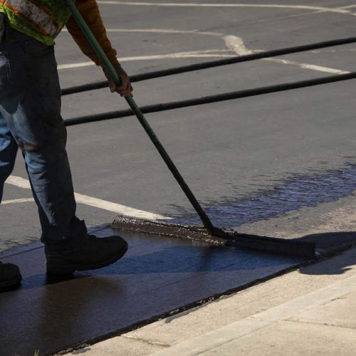 Sipes Asphalt Solutions on commercial job site.