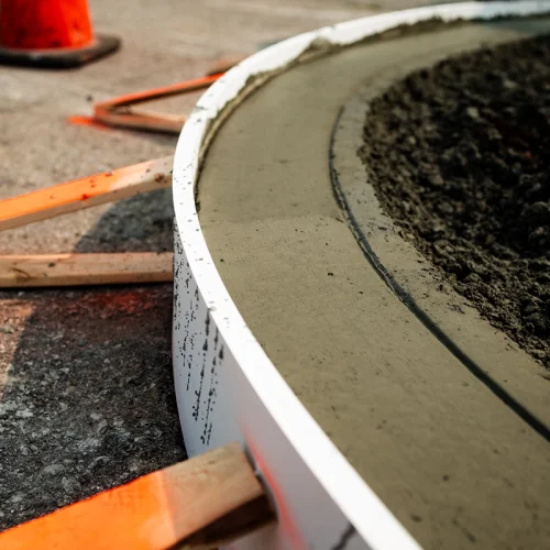 concrete curbing installation