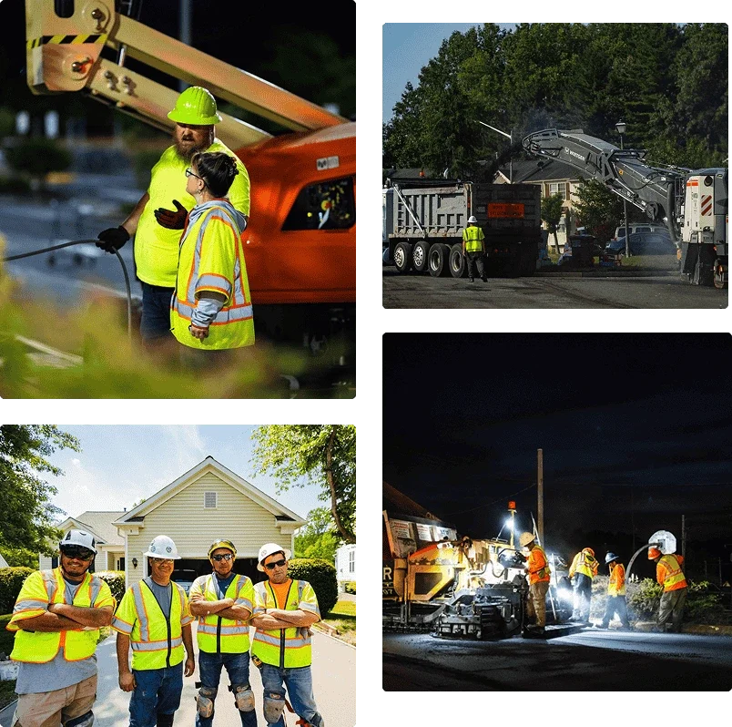 collage of pave america employees working