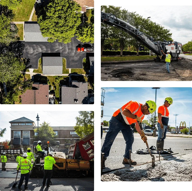 collage of four pictures of pave america employees